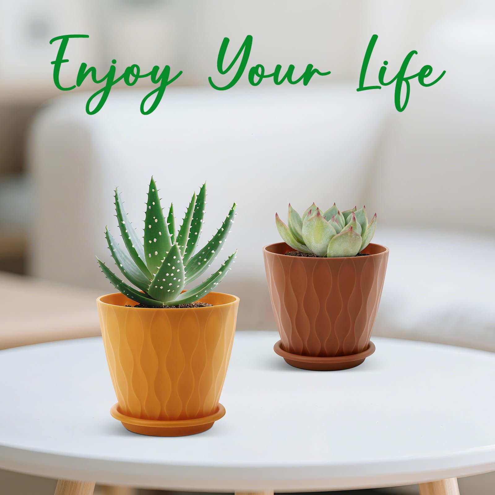 YNNICO 4-inch plant pot with matte finish for stylish decor