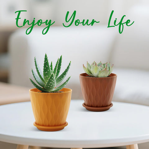 YNNICO 4-inch plant pot with matte finish for stylish decor