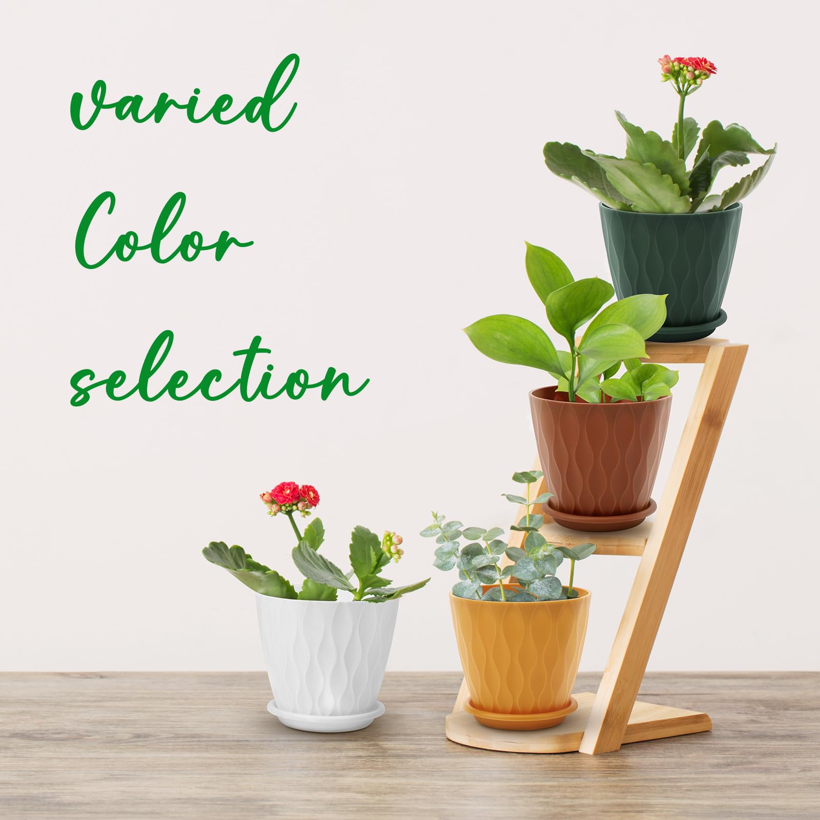 YNNICO 4-inch plant pot multicolor pack complements seasonal blooms