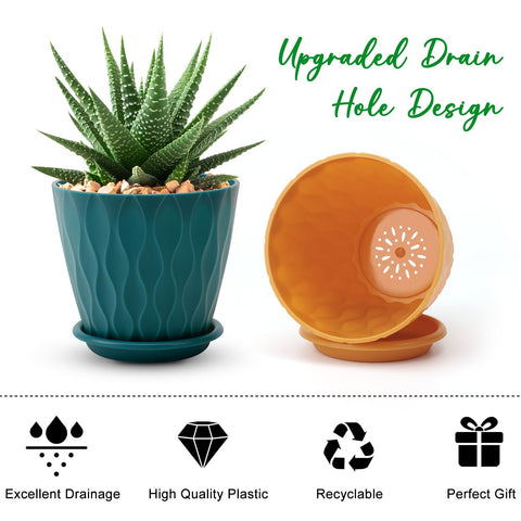 YNNICO 4-inch plant pot in sturdy material for daily use