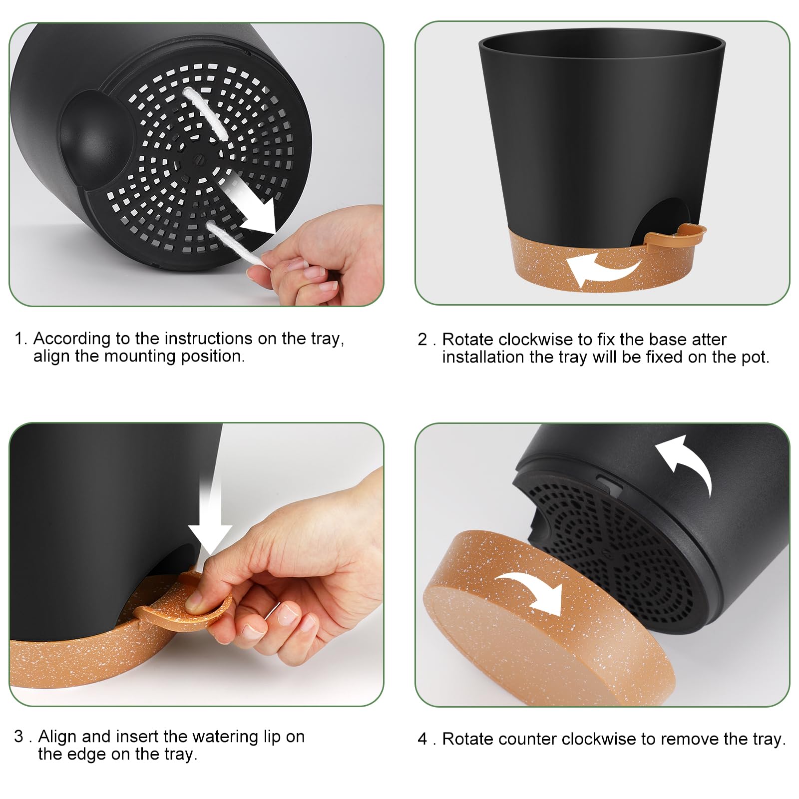 YNNICO pot bottom drainage holes promote airflow and healthy root growth