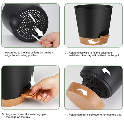 YNNICO pot bottom drainage holes promote airflow and healthy root growth
