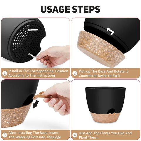 YNNICO built-in tray and bottom reservoir enable easy bottom watering.