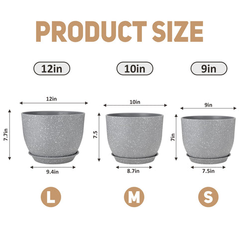 YNNICO 10-inch pot with mesh drainage for healthy roots.