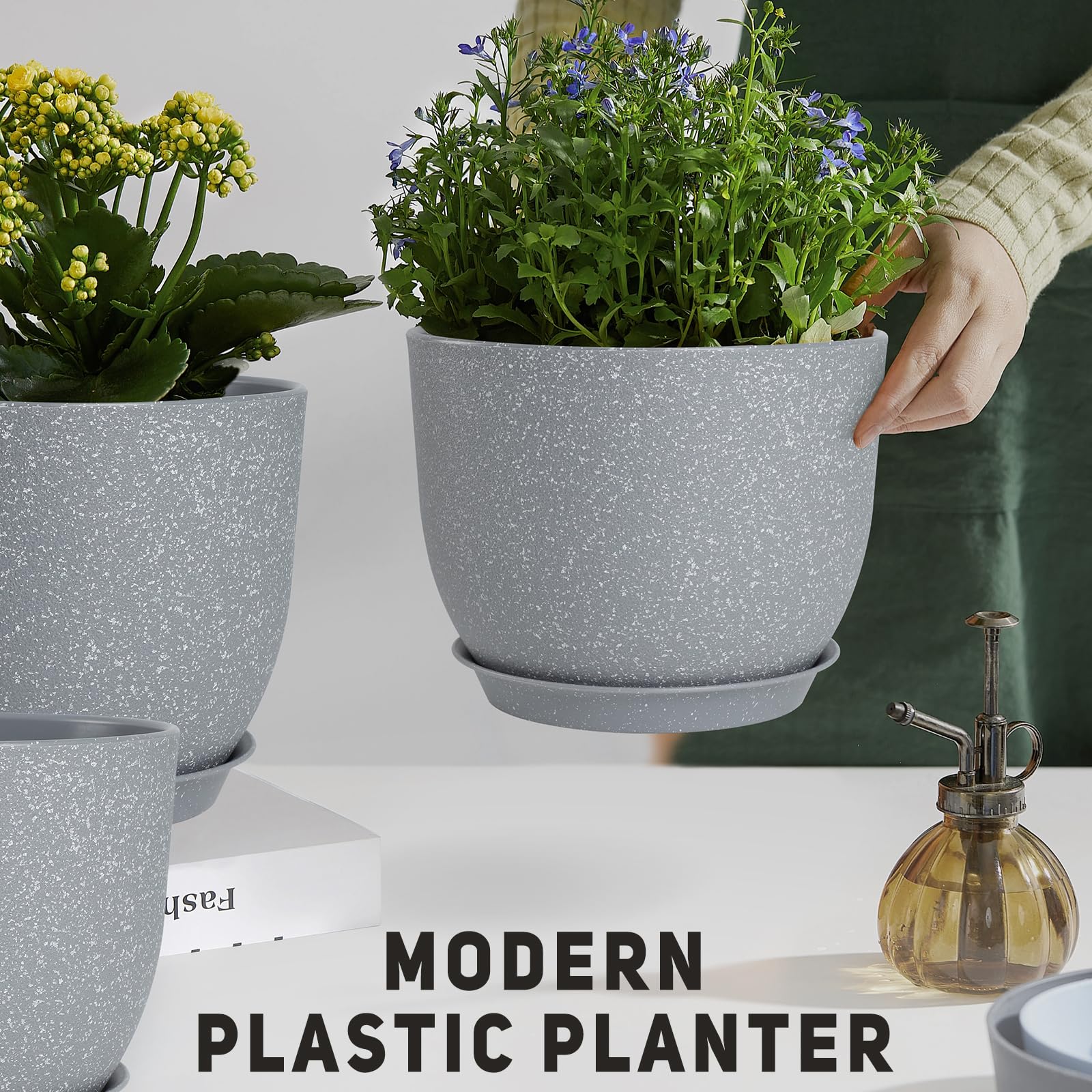 YNNICO indoor-outdoor planter enhances any window, desk, or shelf.