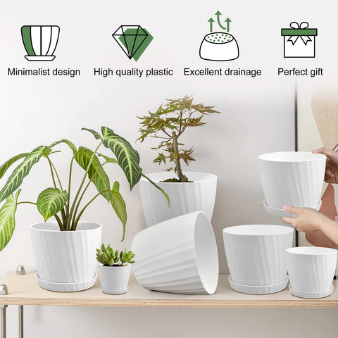 YNNICO 4.5-inch white pot with holes, keeps soil aerated for small plants.
