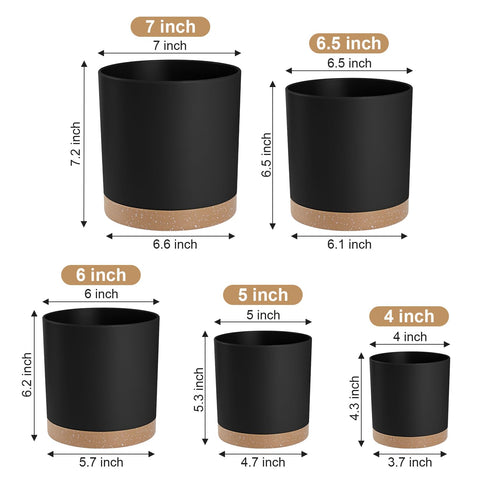 YNNICO matte finish planters for contemporary style and versatile indoor placement