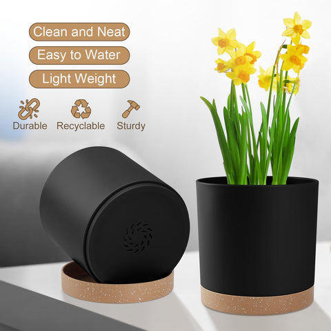 YNNICO lightweight and durable plastic pots for easy rearranging and care