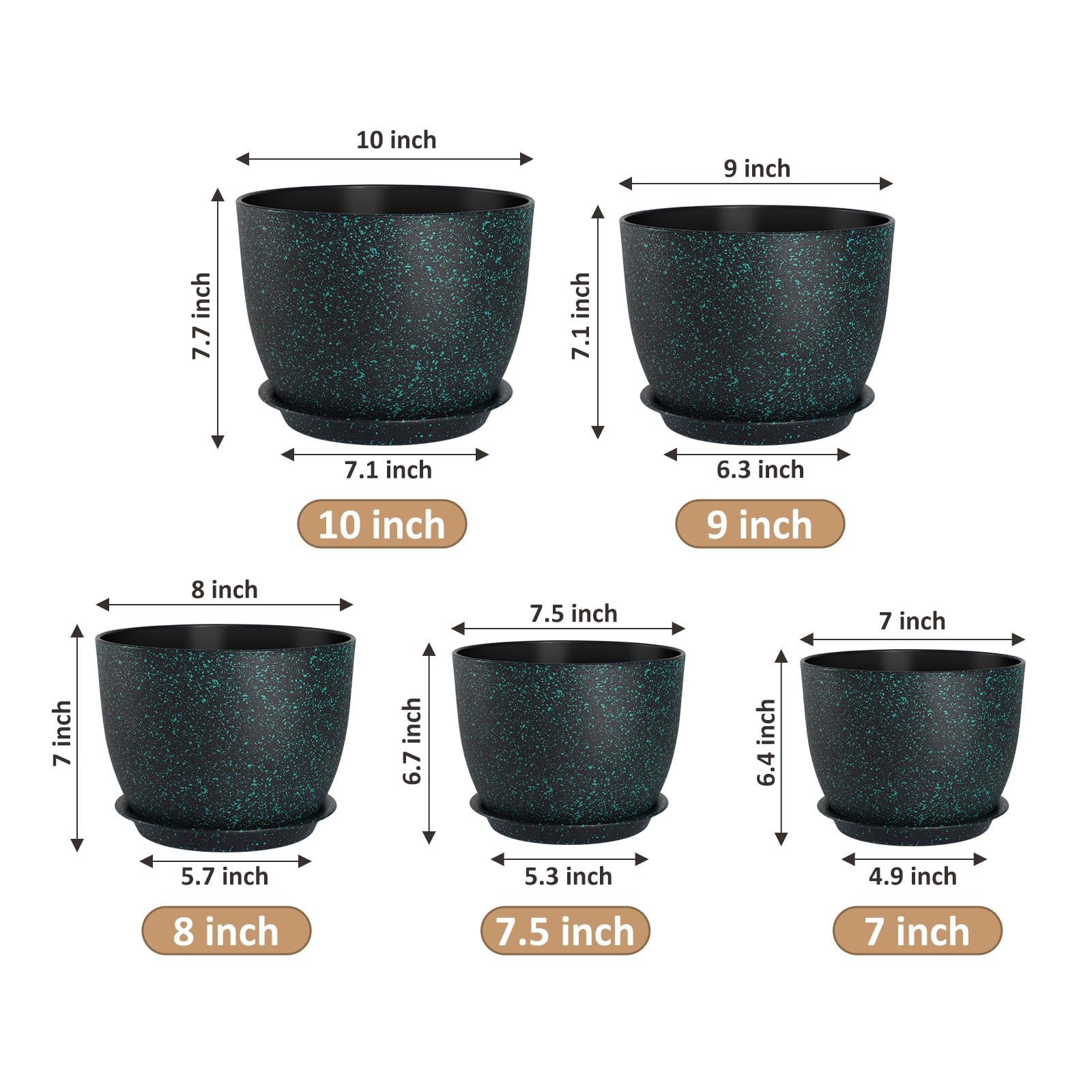 YNNICO pot showing mesh drainage holes for healthy root airflow
