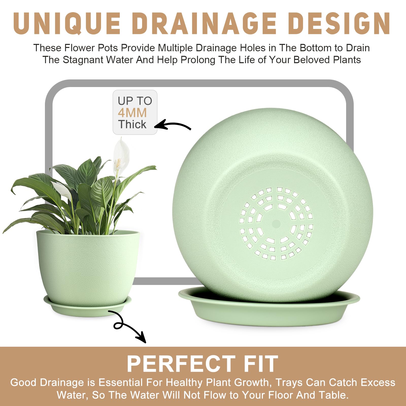 YNNICO planters showcased on windowsill for home decor