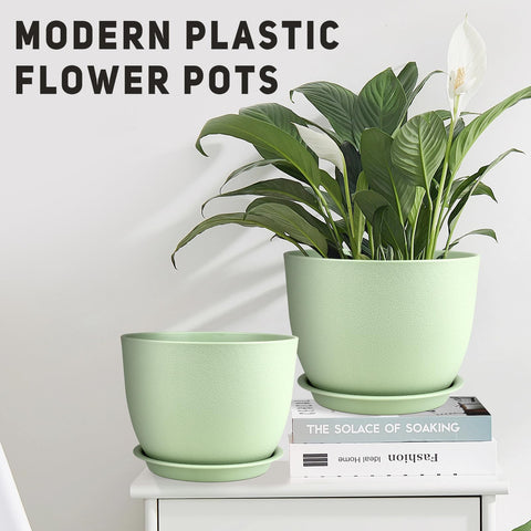 YNNICO pots with built-in trays enable bottom watering
