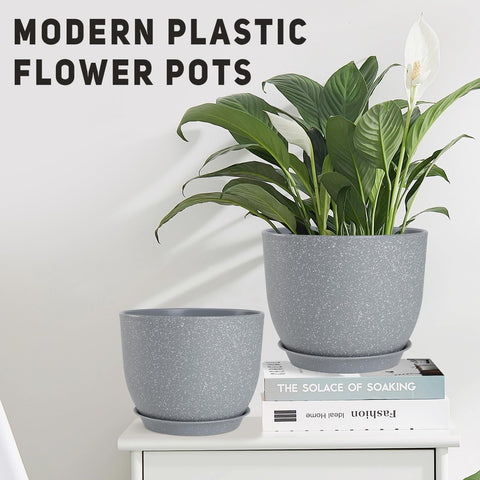 YNNICO planter with built-in tray and removable watering feeder