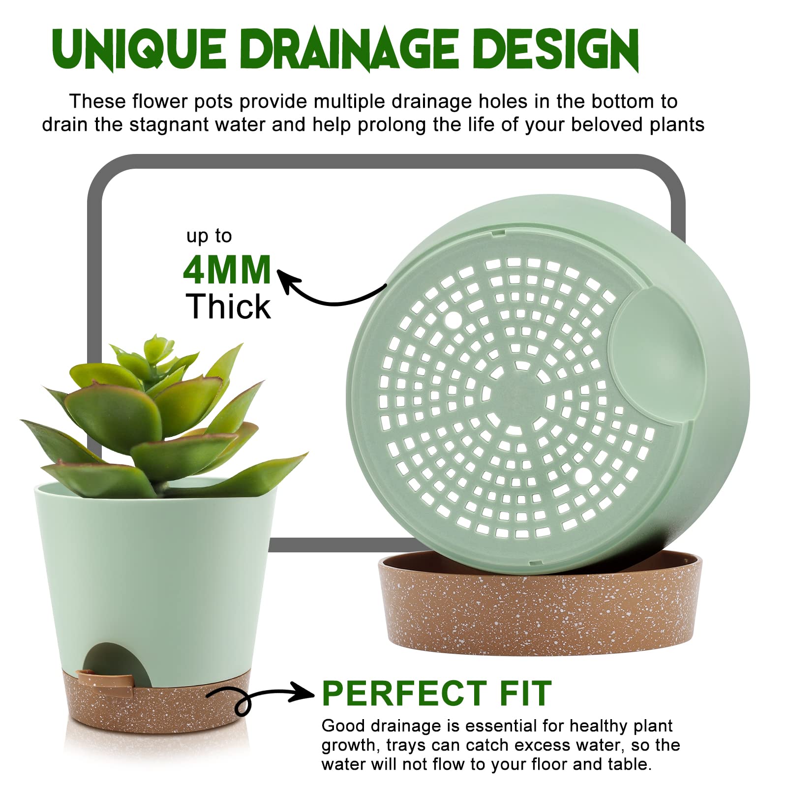 YNNICO planter made from durable recyclable plastic for long-lasting use