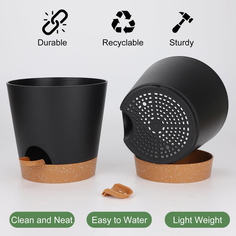 YNNICO saucer water reservoir enables extended hydration for busy households