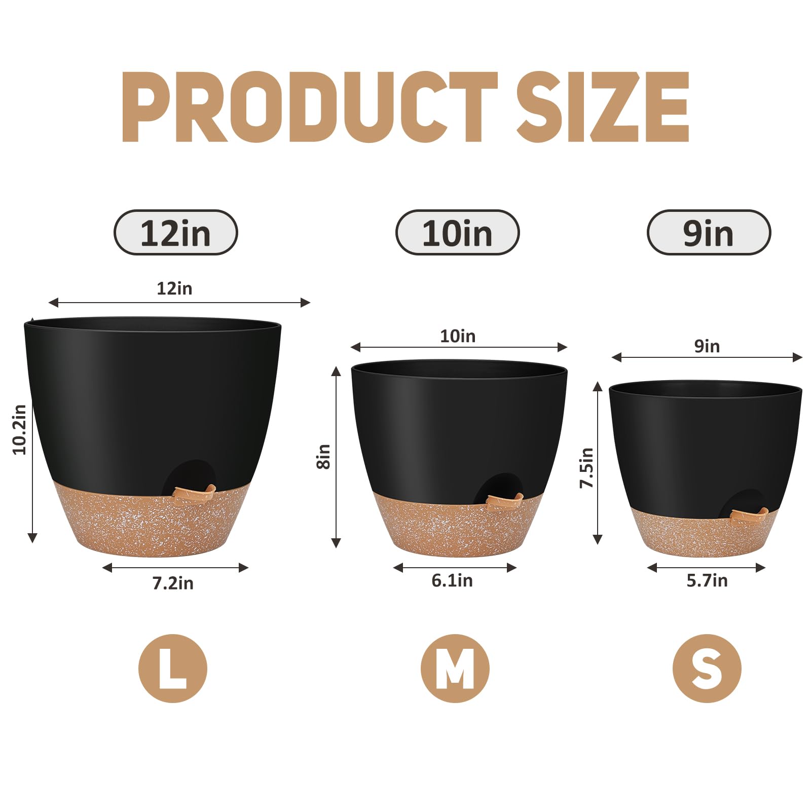 YNNICO 10-inch pot closeup highlights mesh drainage holes for better aeration