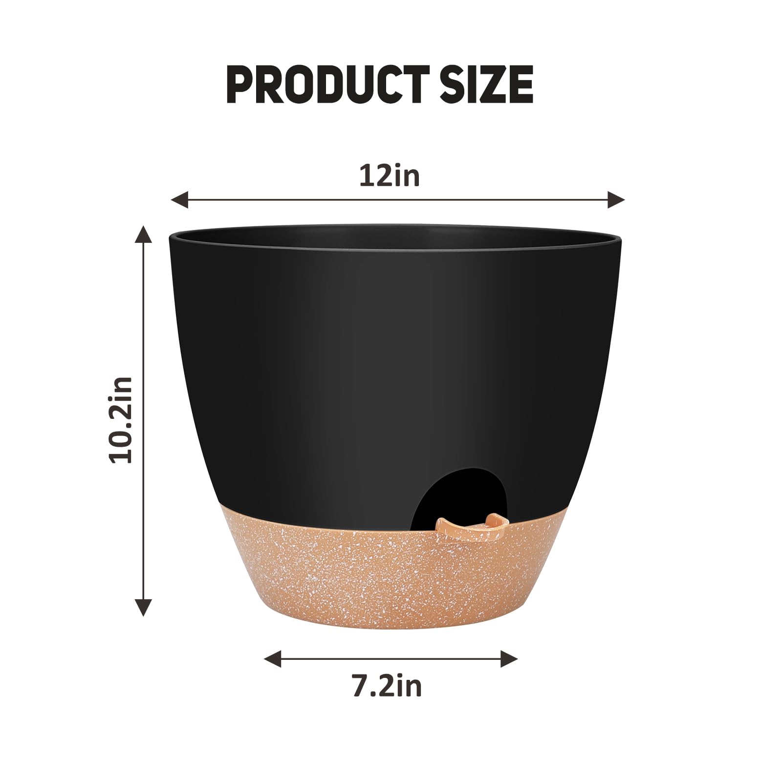 YNNICO sturdy plastic lightweight pot is ideal for indoor and outdoor use.
