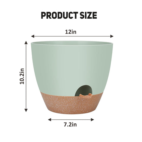 YNNICO sturdy plastic lightweight pot is easy to move and place anywhere.
