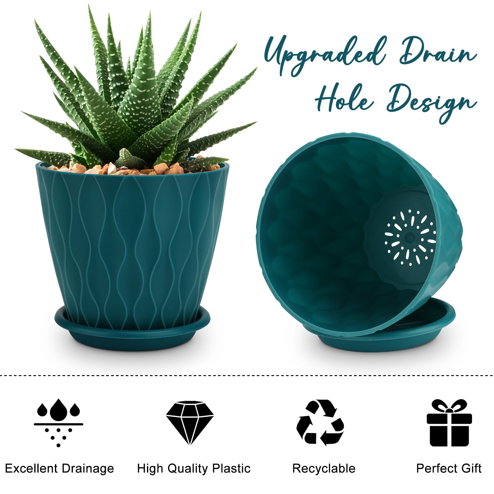 YNNICO thick sturdy polypropylene pot ensures durability and odor-free use.