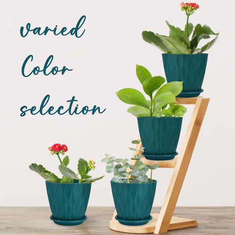 YNNICO 6-inch succulent or small plant pot in blue color.