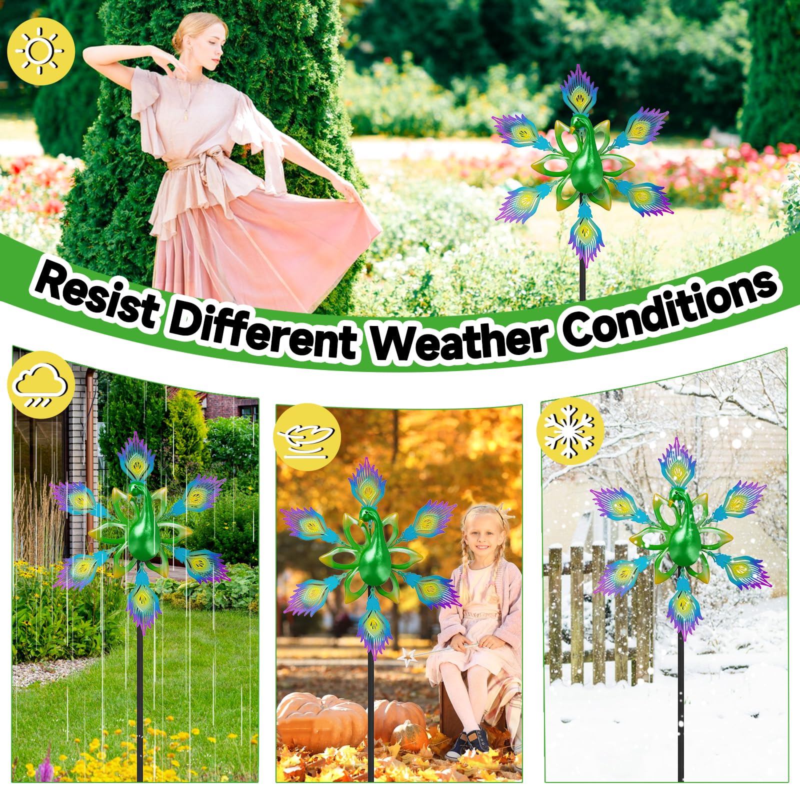 YOADEHOA Garden decor outdoor ornament adds color to any space.
