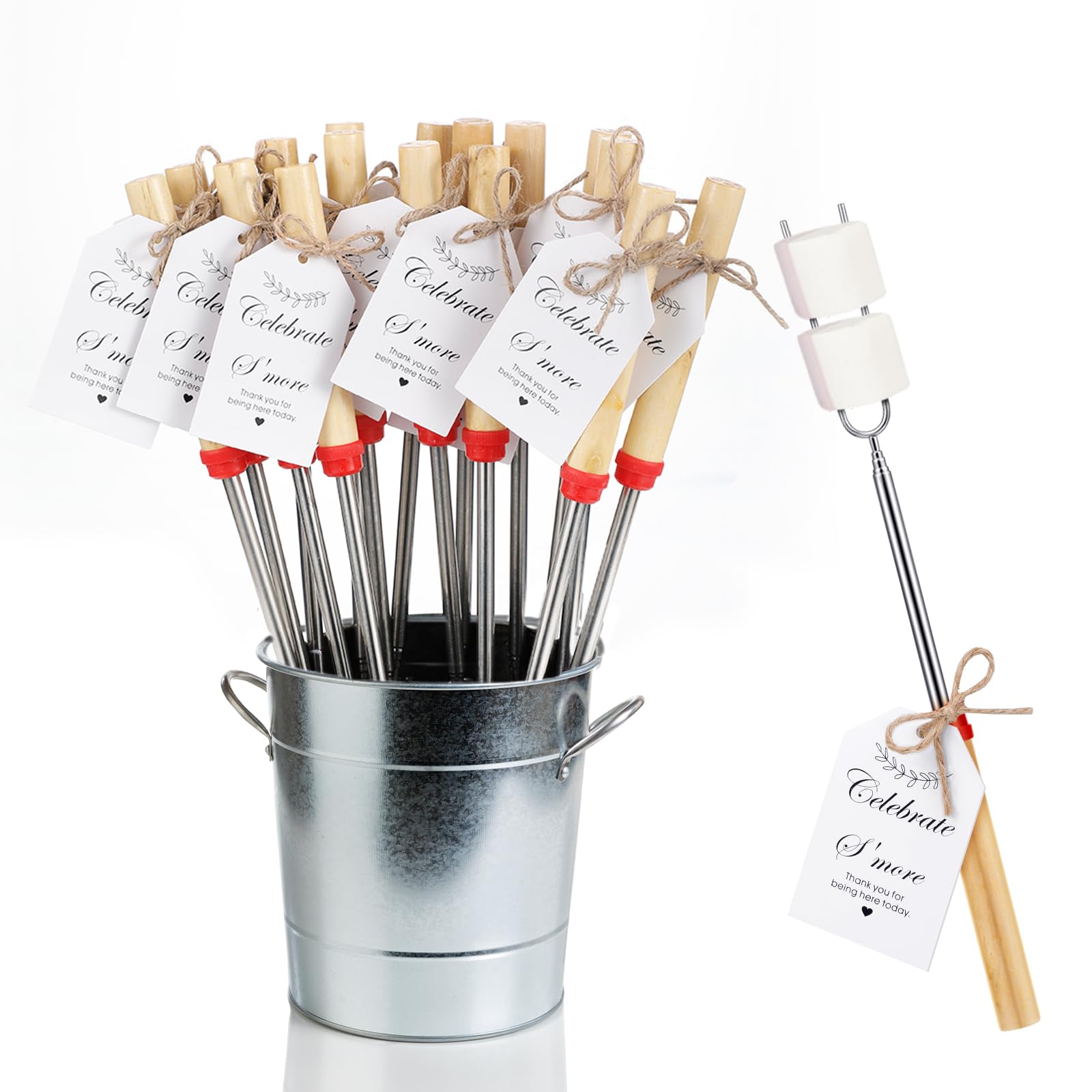 Yoande s'more sticks extendable to 32 inches for safer backyard roasting