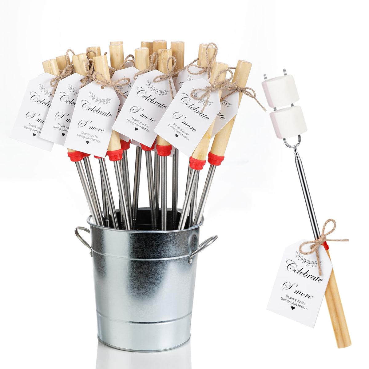 Yoande s'more sticks extendable to 32 inches for safer backyard roasting