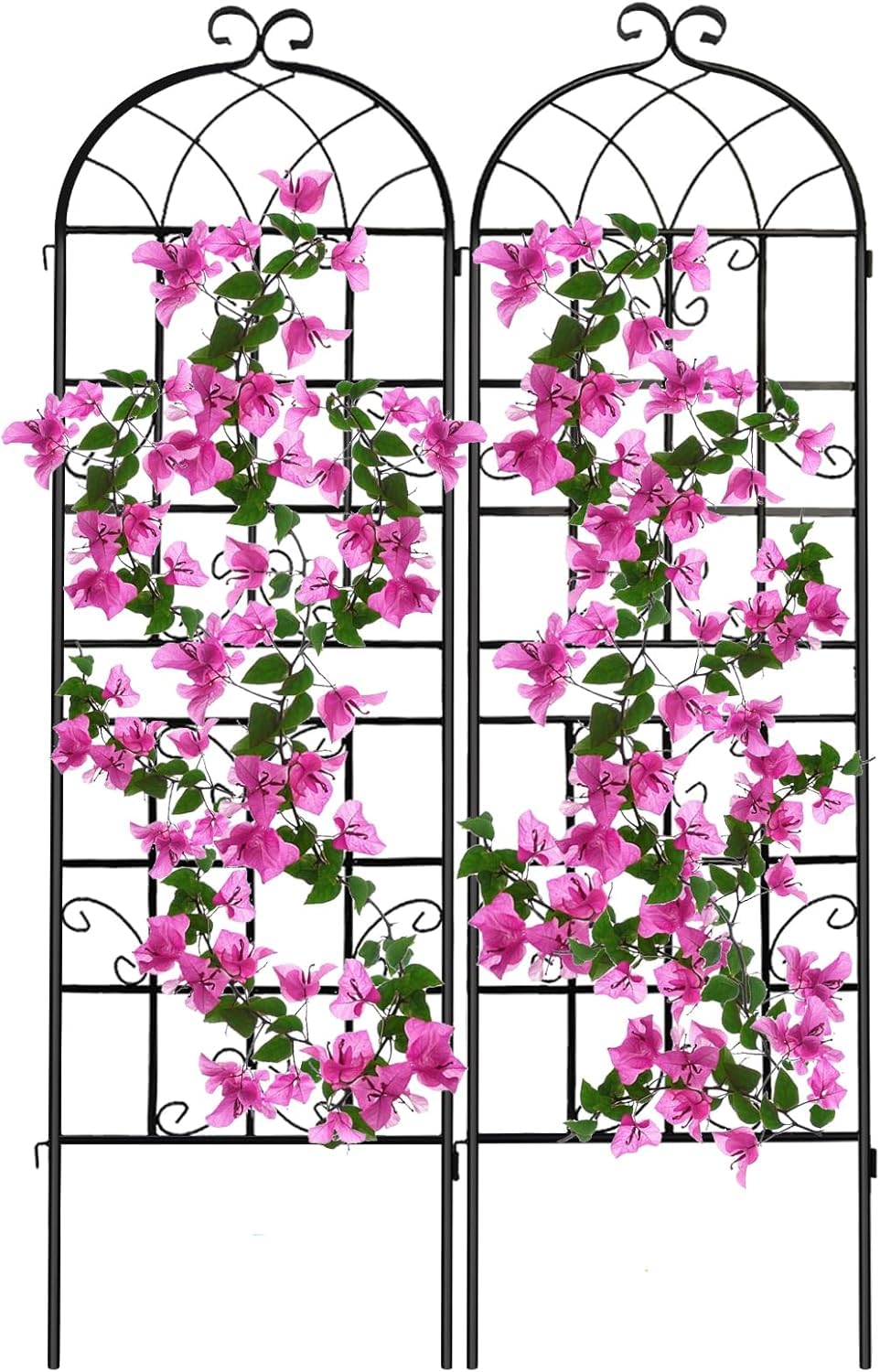 YOBAZAN 2-pack garden trellis provides sturdy vertical support for outdoor plants