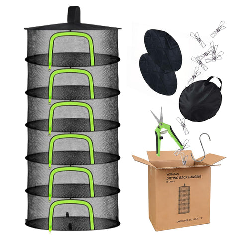 YOBAZAN 6-layer drying net for bulk herb drying.