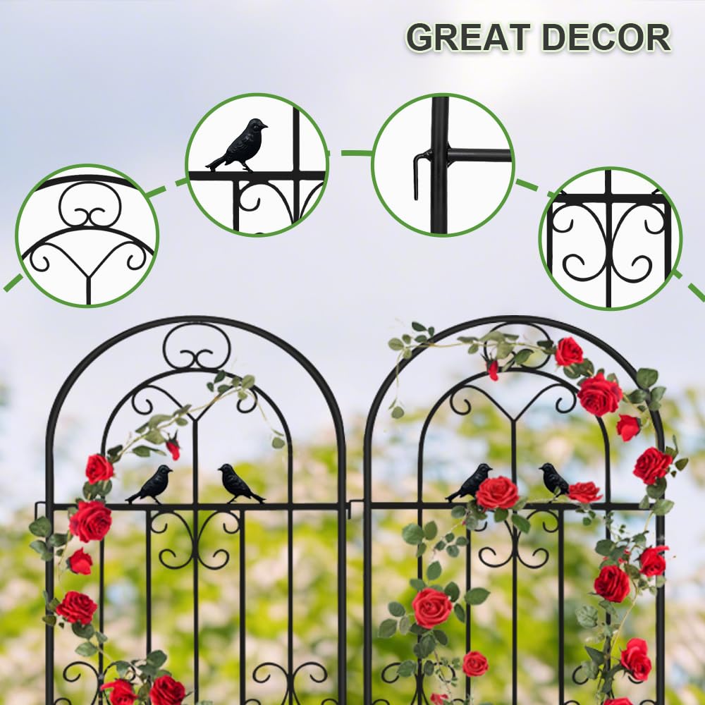 YOBAZAN heavy-duty steel trellis stands up to weather for years