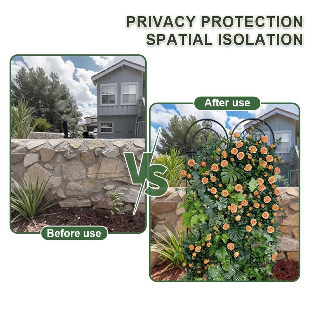 YOBAZAN standalone trellis wall mount doubles as fence extender