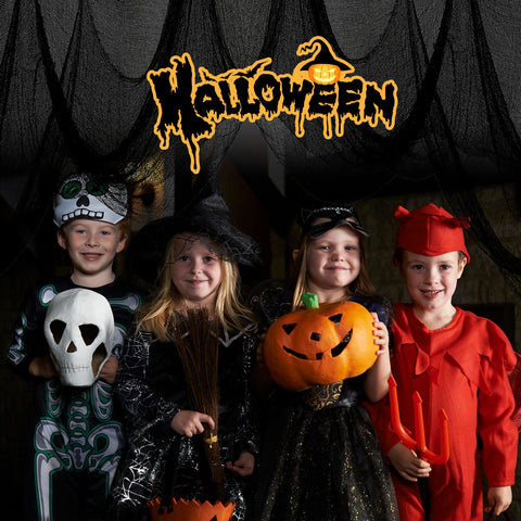 Yobbai spooky fabric enhances window decor for Halloween ambiance