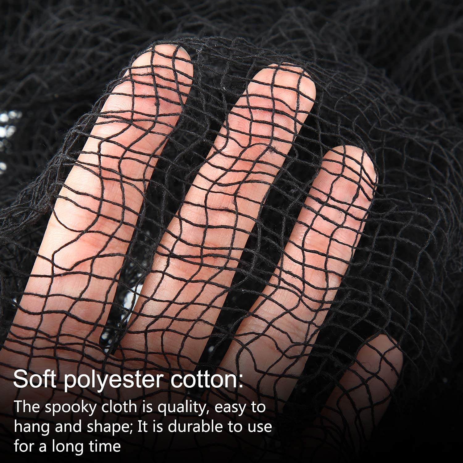 Yobbai hanging fabric drapes easily for quick spooky setups