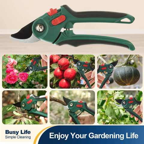 Yocada Garden Pruning Shears 2 Pack ideal for rose pruning and bush shaping.