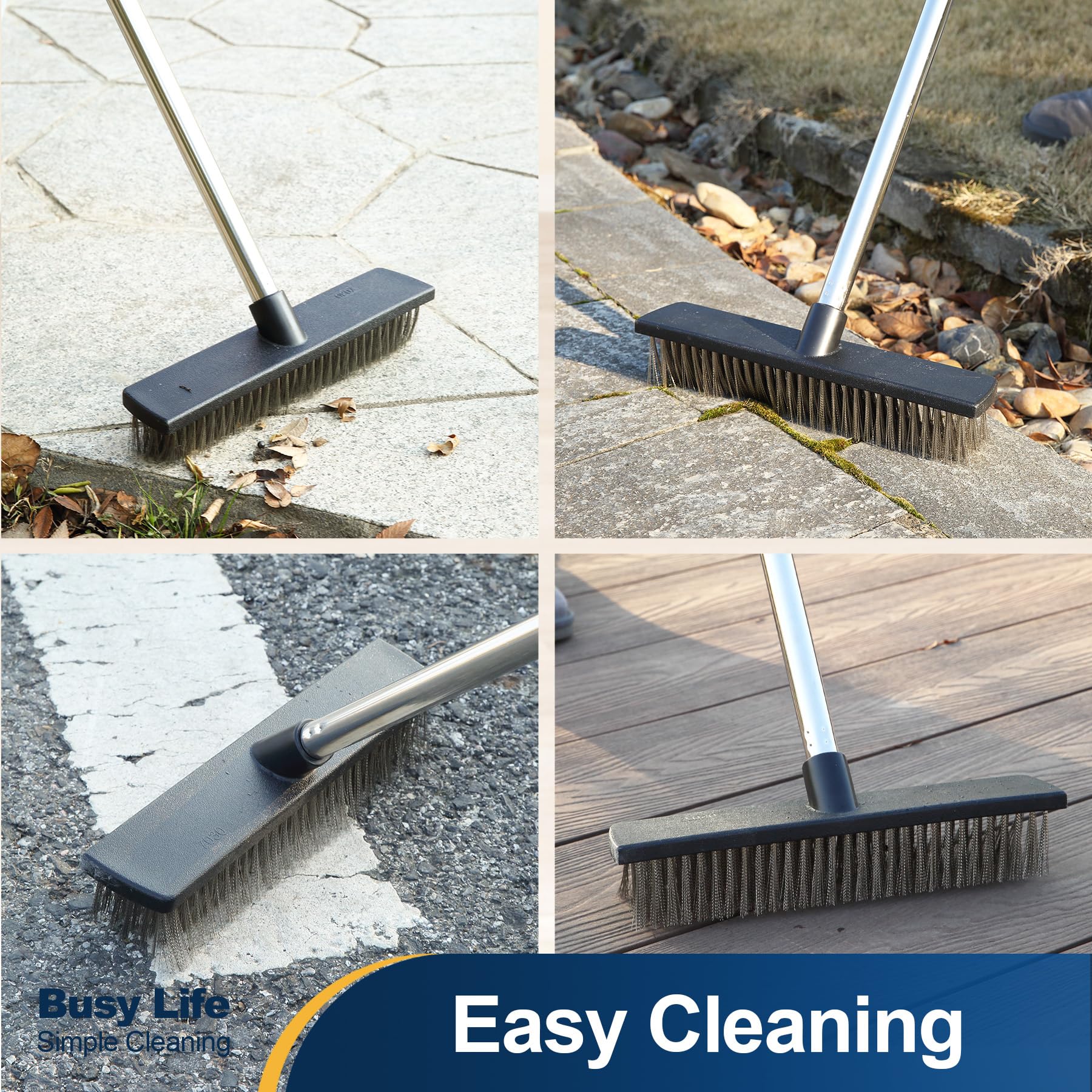 Yocada moss remover cleans sidewalks and driveways efficiently.