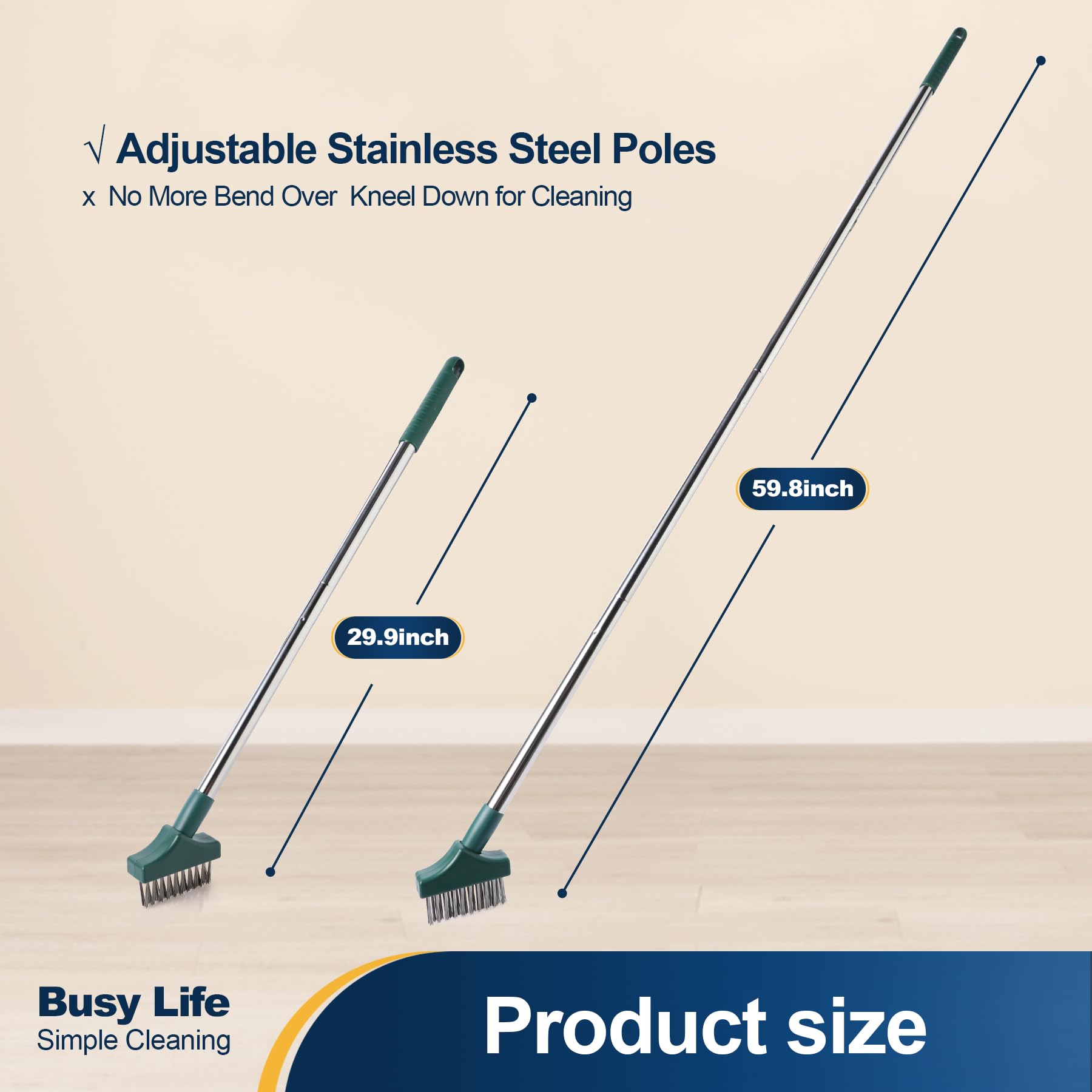 Yocada Moss Remover wire brush head cleans moss and dirt effectively