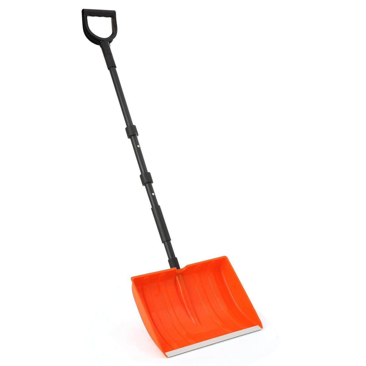 Yocada snow shovel with 55inch assembly poles for quick setup and storage convenience.