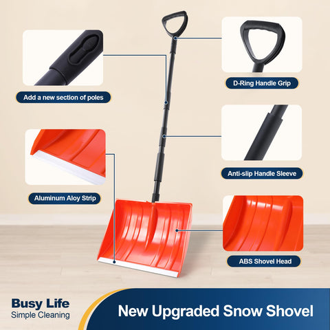Three-section adjustable shaft extends from 48 to 55 inches.