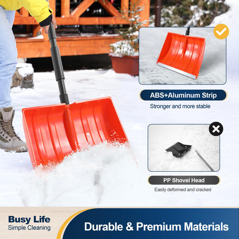 Large-capacity blade covers more snow per pass.
