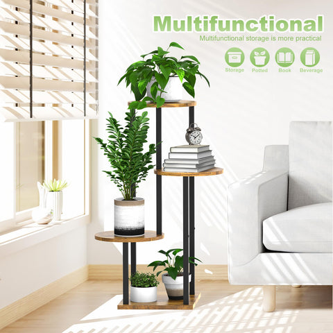 YOCOMEY corner plant rack placed on balcony garden for outdoor vibe