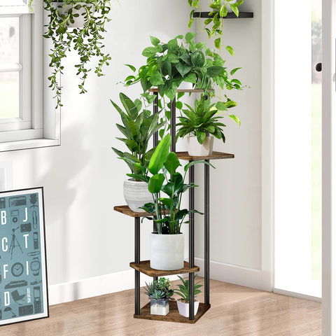 YOCOMEY multi-use-plant-and-photo-shelf doubles as book or keepsake display.