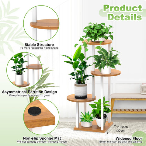 YOCOMEY MDF-based base plant stand provides stable display.
