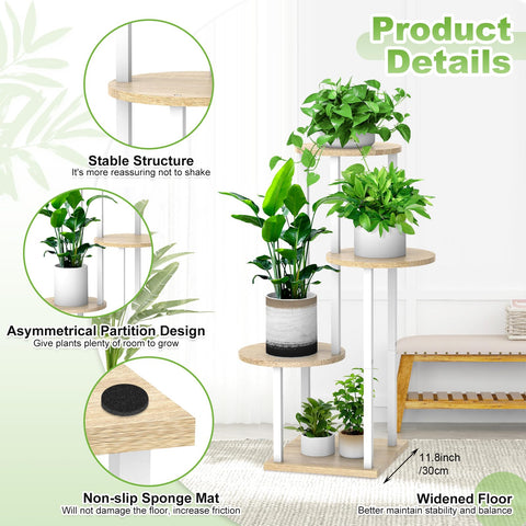 YOCOMEY 4 tier display fits several pots to maximize sunlight exposure.