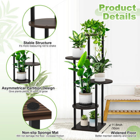 YOCOMEY round foot pads prevent scratches and balance the plant stand
