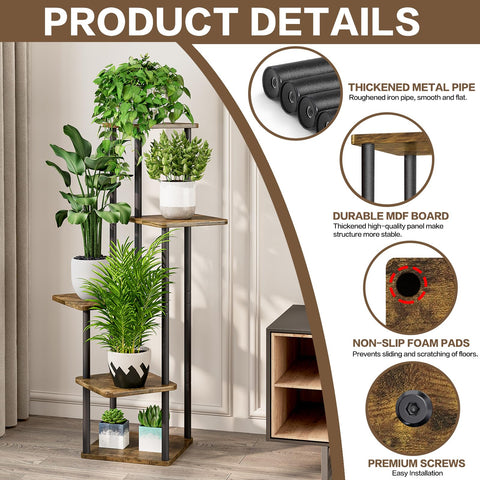 YOCOMEY thickened-wood-base MDF panel offers stable support for larger pots.