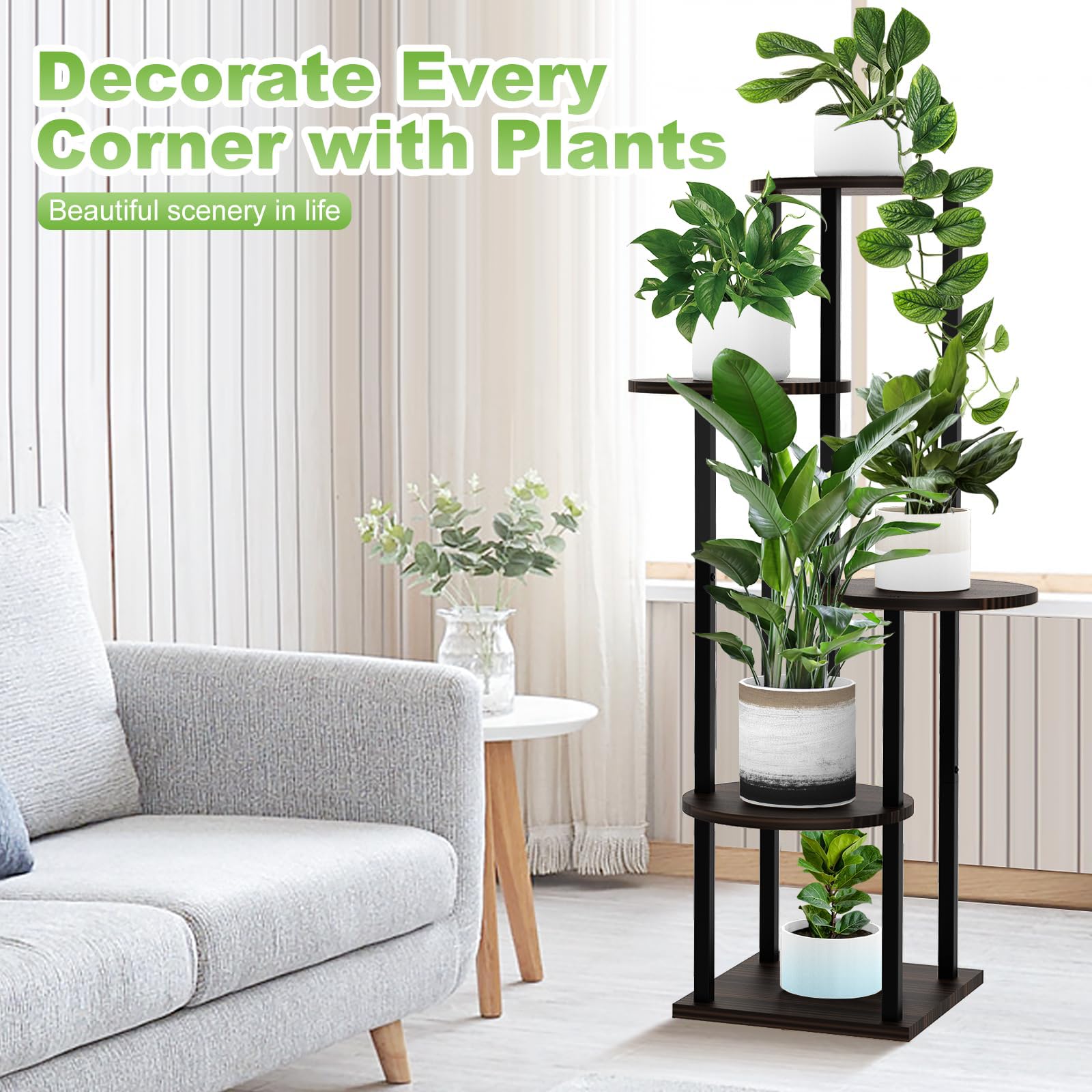 YOCOMEY wide pot display shelves organize multiple pots for indoor use