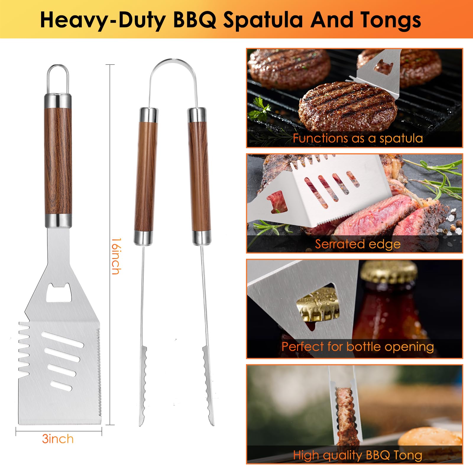 Yoehka knife and fork for precise grilling at the grill