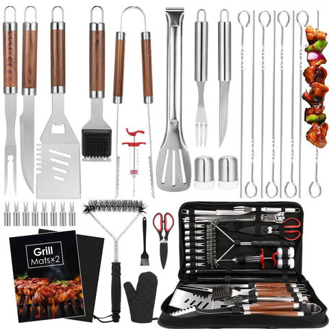 Yoehka BBQ tools set with spatula and tongs for backyard grilling