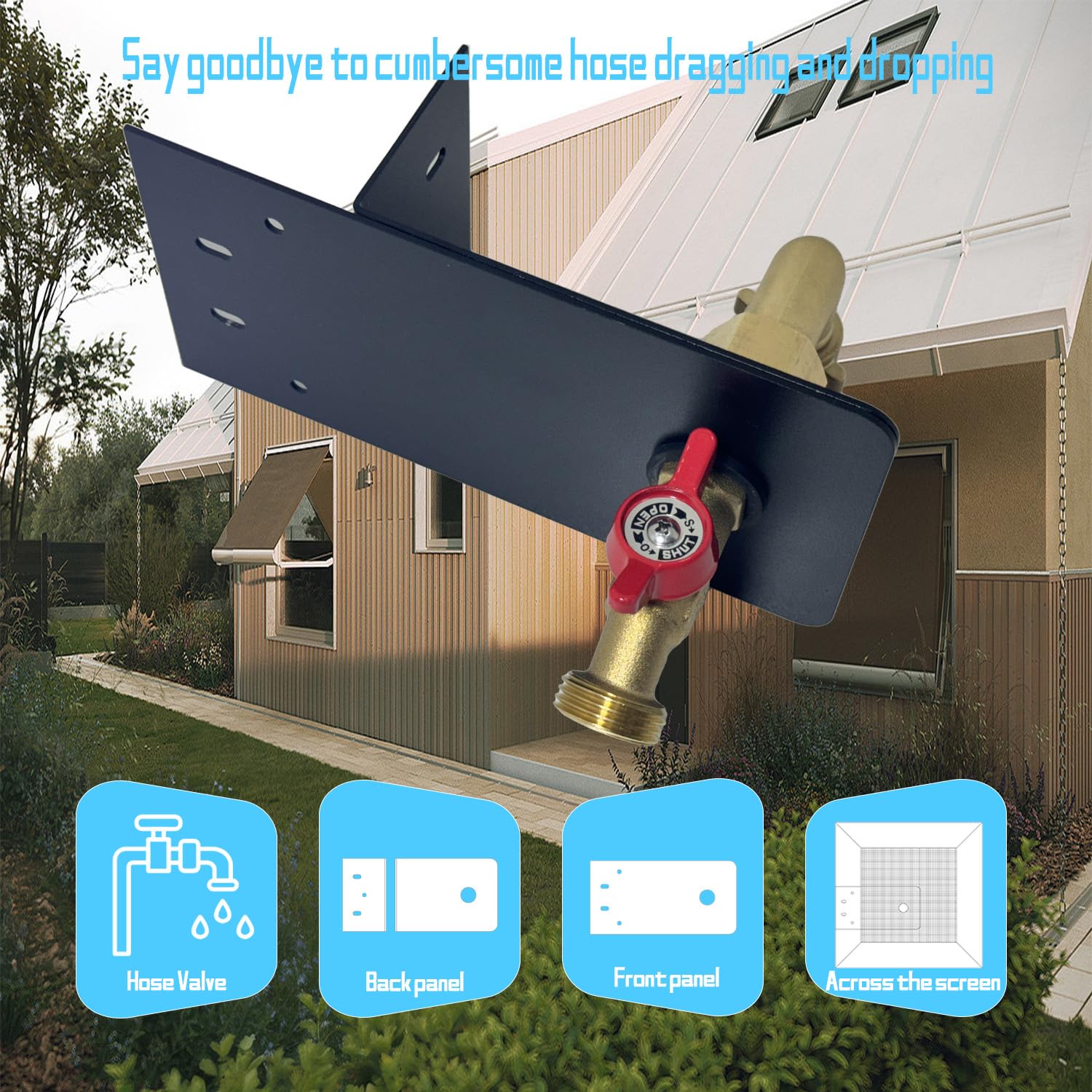 YOEXON outdoor balcony faucet valve provides a steady water supply for outdoor tasks.