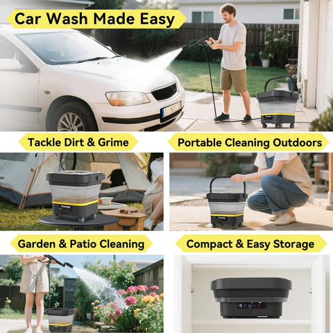 Yoeyang 7-level adjustable pressure adapts from gentle rinses to tougher cleaning tasks.