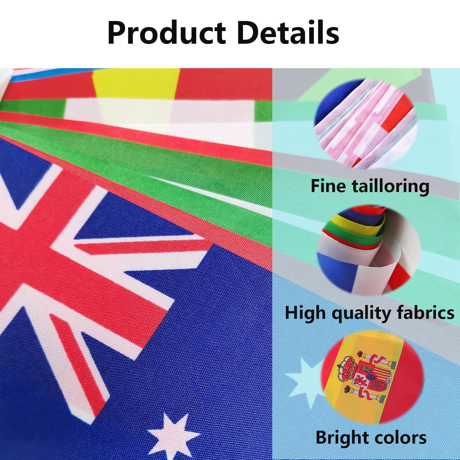 YOFANUP close-up shows bright colors and durable polyester